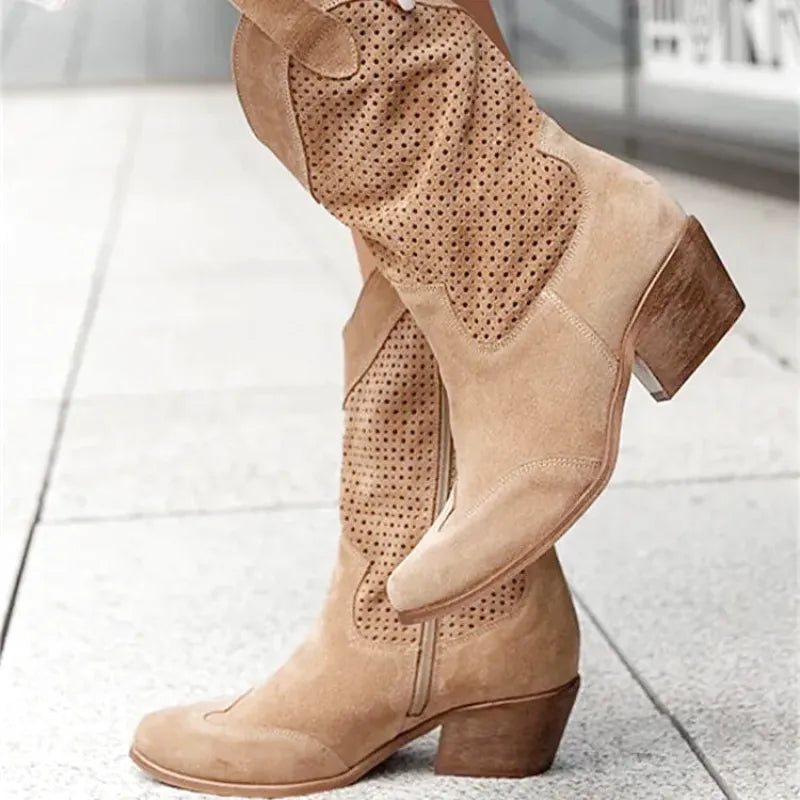 BARB Cowgirl Boots - Resistant PU leather | Elegance & Stability - Yehaw