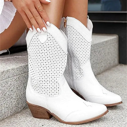 BARB Cowgirl Boots - Resistant PU leather | Elegance & Stability - Yehaw