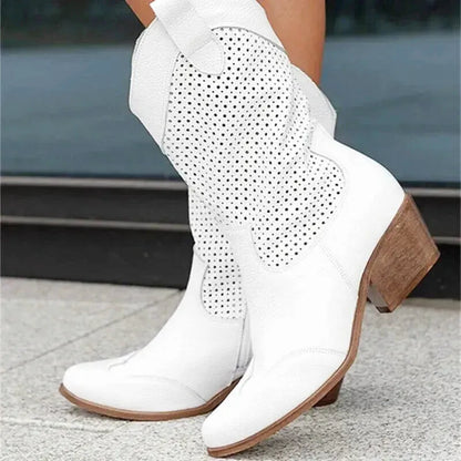 BARB Cowgirl Boots - Yehaw | White - Yehaw