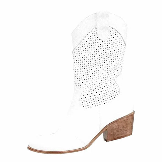 BARB Cowgirl Boots - Yehaw | White - Yehaw 