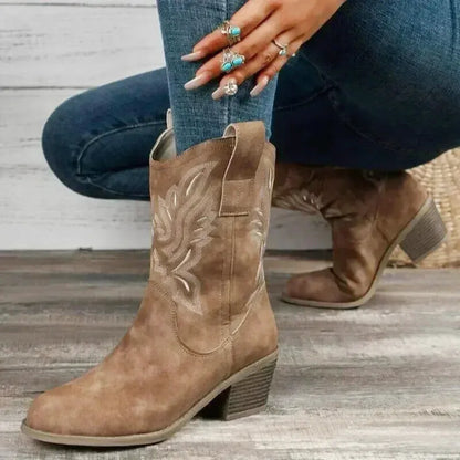 BARBARA Cowgirl Boots - Yehaw | Brown - Yehaw