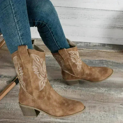 BARBARA Cowgirl Boots - Yehaw | Brown - Yehaw