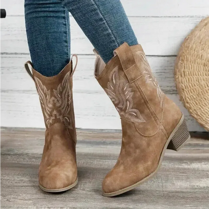 BARBARA Cowgirl Boots - Yehaw | Brown - Yehaw