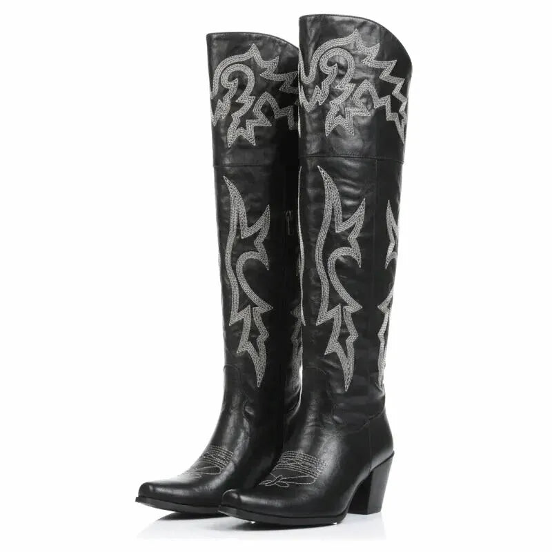 BEATRICE Cowgirl Boots - Yehaw | Black - Yehaw
