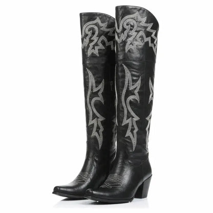 BEATRICE Cowgirl Boots - Yehaw | Black - Yehaw