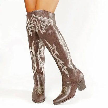 BEATRICE Cowgirl Boots - Yehaw | Brown - Yehaw