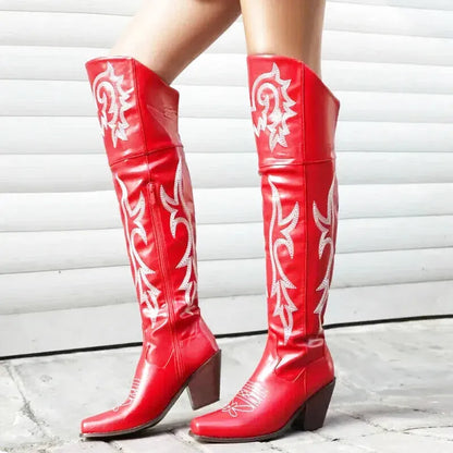 BEATRICE Cowgirl Boots - Yehaw | Red - Yehaw