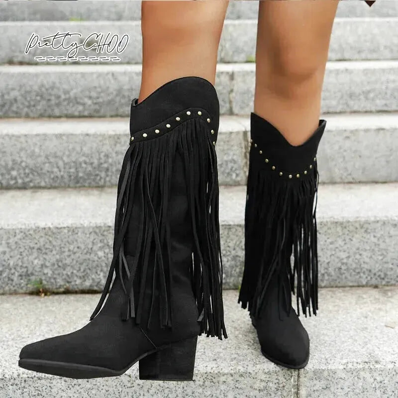 BELLA Cowgirl Boots - Yehaw | Black - Yehaw