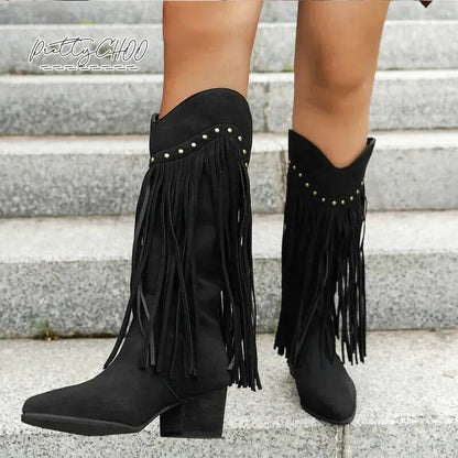 BELLA Cowgirl Boots - Yehaw | Black - Yehaw
