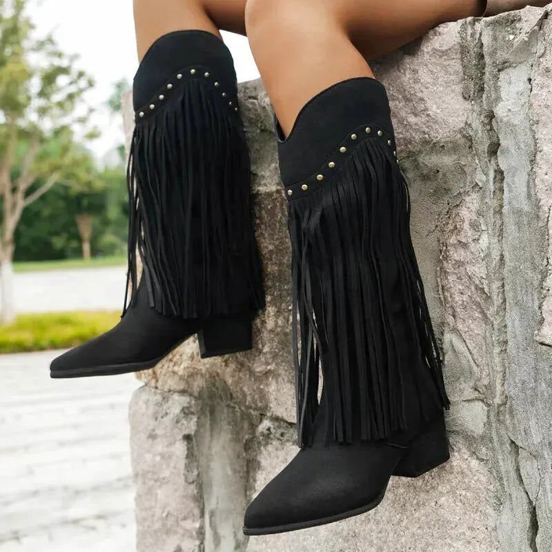 BELLA Cowgirl Boots - Yehaw | Black - Yehaw