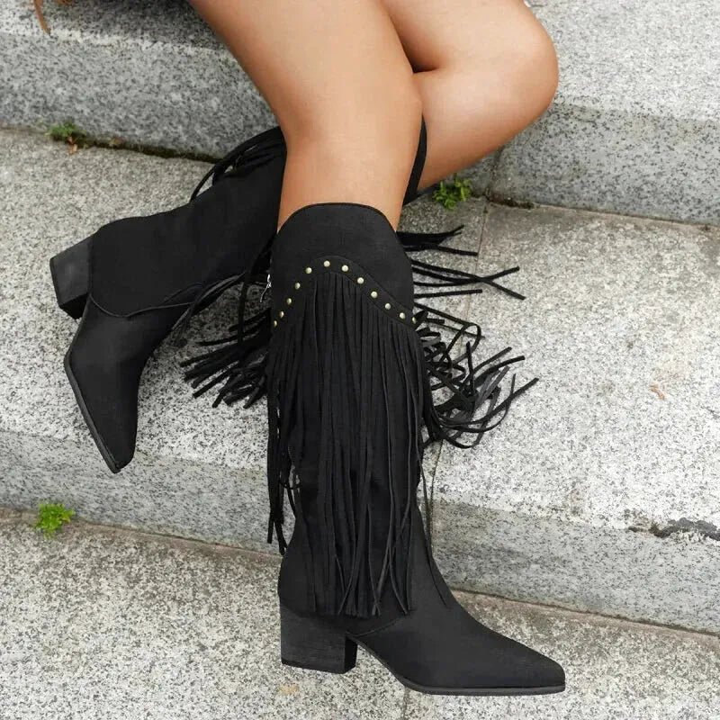 BELLA Cowgirl Boots - Yehaw | Black - Yehaw