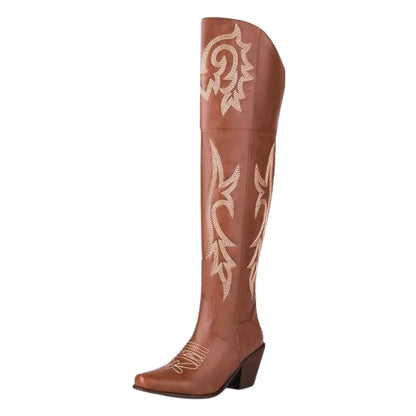 BELLE Cowgirl Boots - Resistant PU leather | Elegance & Stability - Yehaw