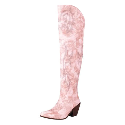 BELLE Cowgirl Boots - Resistant PU leather | Elegance & Stability - Yehaw