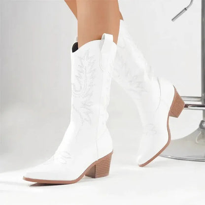 BELLE Cowgirl Boots - Yehaw | White - Yehaw