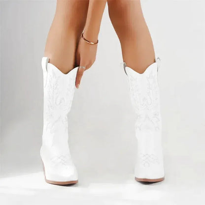 BELLE Cowgirl Boots - Yehaw | White - Yehaw