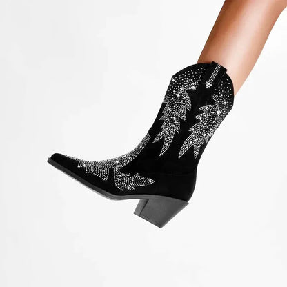 BESSIE Cowgirl Boots - Yehaw | Black - Yehaw