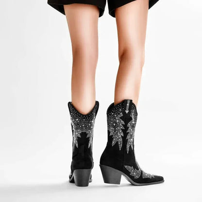 BESSIE Cowgirl Boots - Yehaw | Black - Yehaw