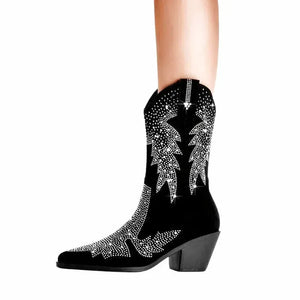 BESSIE Cowgirl Boots - Yehaw | Black - Yehaw