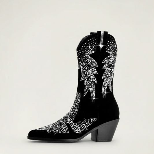 BESSIE Cowgirl Boots - Yehaw | Black - Yehaw