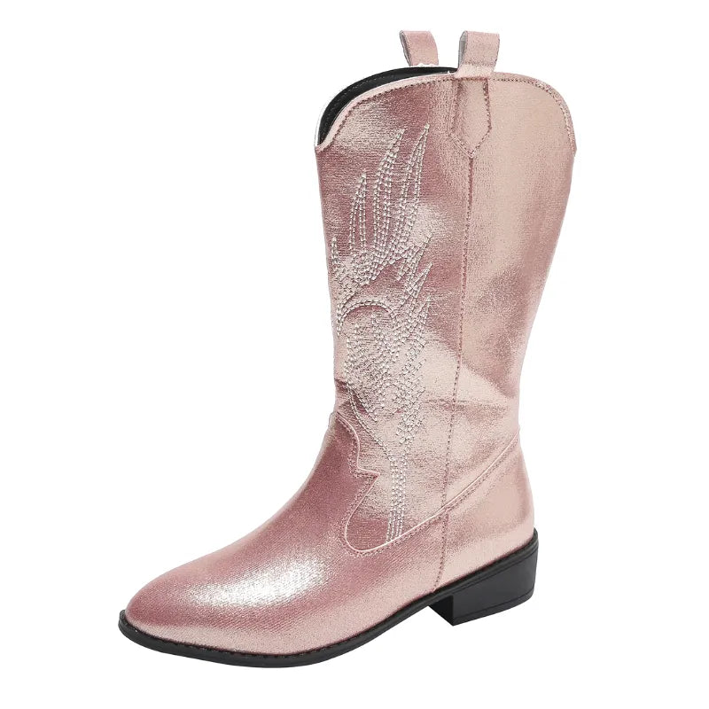 BESSIE Cowgirl Boots - Resistant PU leather | Elegance & Stability - Yehaw