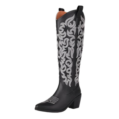 BETTY Cowgirl Boots - Resistant PU leather | Elegance & Stability - Yehaw