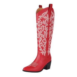 BETTY Cowgirl Boots - Resistant PU leather | Elegance & Stability - Yehaw