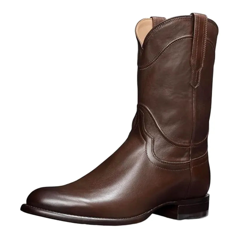 BILL Mens Cowboy Boots - PU Leather | Sturdy & Sharp - Yehaw
