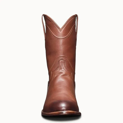 BILL Mens Cowboy Boots - PU Leather | Sturdy & Sharp - Yehaw