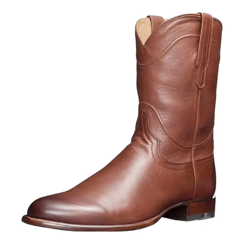 BILL Mens Cowboy Boots - PU Leather | Sturdy & Sharp - Yehaw