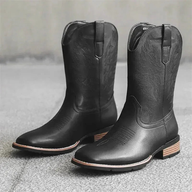 BILLY Mens Cowboy Boots - Yehaw | Black - Yehaw