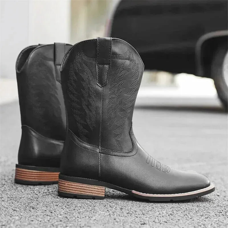 BILLY Mens Cowboy Boots - Yehaw | Black - Yehaw