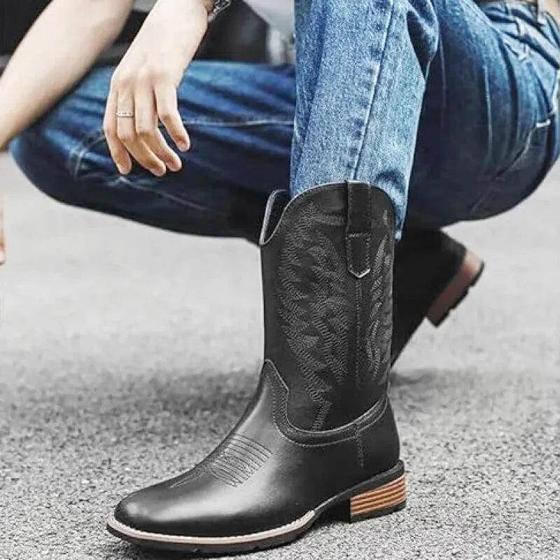 BILLY Mens Cowboy Boots - Yehaw | Black - Yehaw