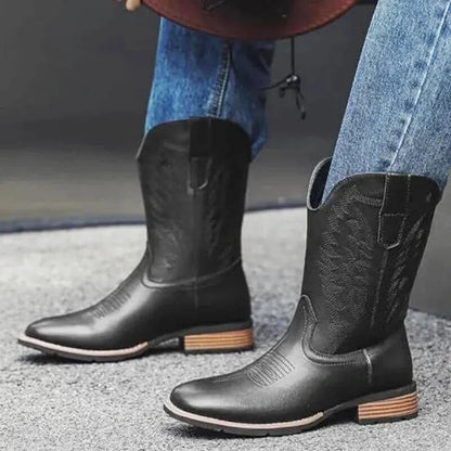BILLY Mens Cowboy Boots - Yehaw | Black - Yehaw