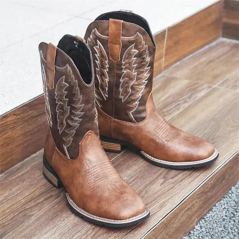 BILLY Mens Cowboy Boots - Yehaw | Brown - Yehaw