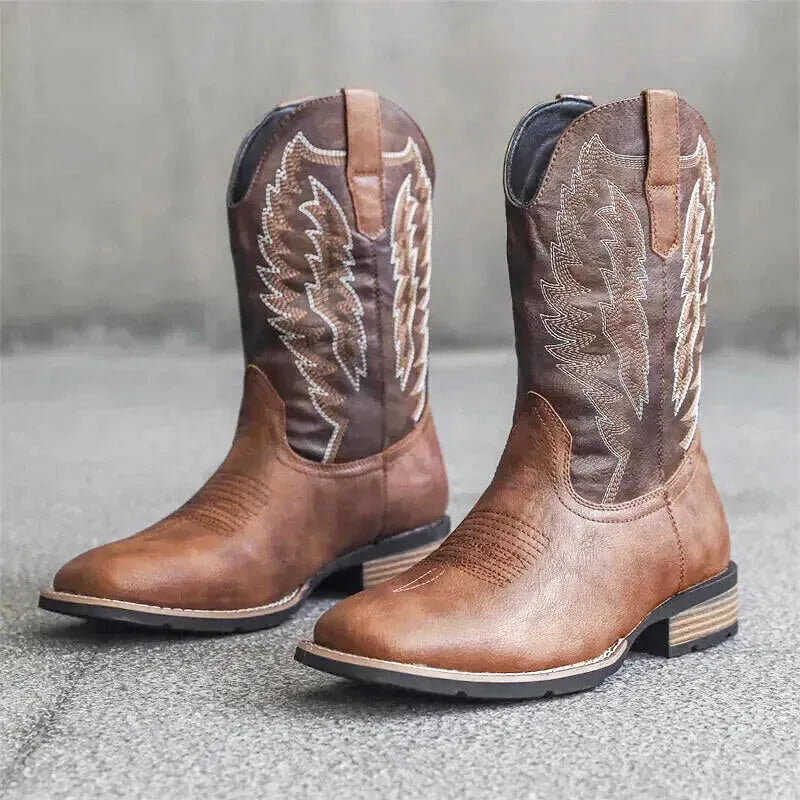 BILLY Mens Cowboy Boots - Yehaw | Brown - Yehaw