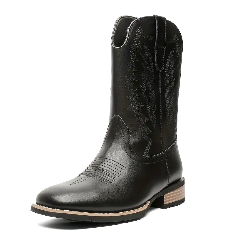 BOB Mens Cowboy Boots - PU Leather | Bold Design & Fit - Yehaw