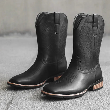 BOB Mens Cowboy Boots - PU Leather | Bold Design & Fit - Yehaw