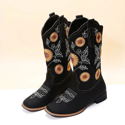 BROOK Cowgirl Boots - Resistant PU leather | Elegance & Stability - Yehaw