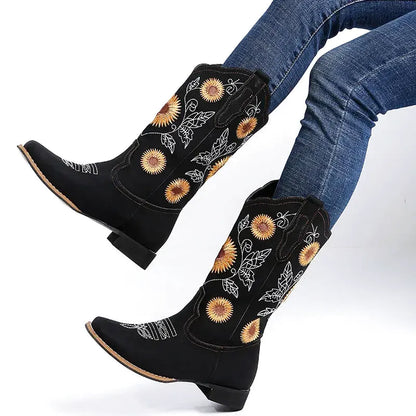 BROOK Cowgirl Boots - Resistant PU leather | Elegance & Stability - Yehaw