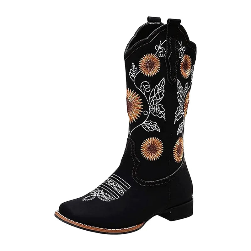 BROOK Cowgirl Boots - Resistant PU leather | Elegance & Stability - Yehaw