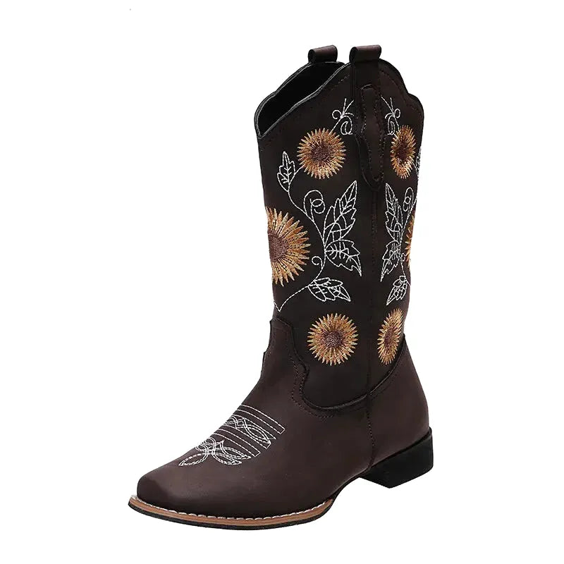 BROOK Cowgirl Boots - Resistant PU leather | Elegance & Stability - Yehaw