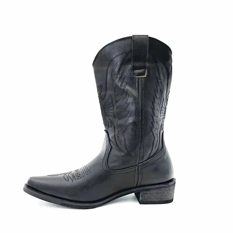 BUTCH Mens Cowboy Boots - Yehaw | Black - Yehaw 