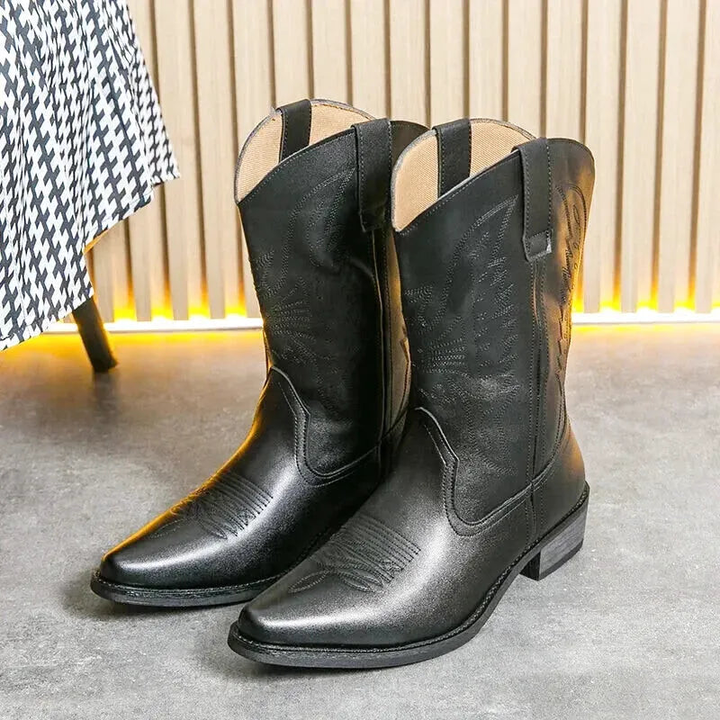 BUTCH Mens Cowboy Boots - Yehaw | Black - Yehaw 