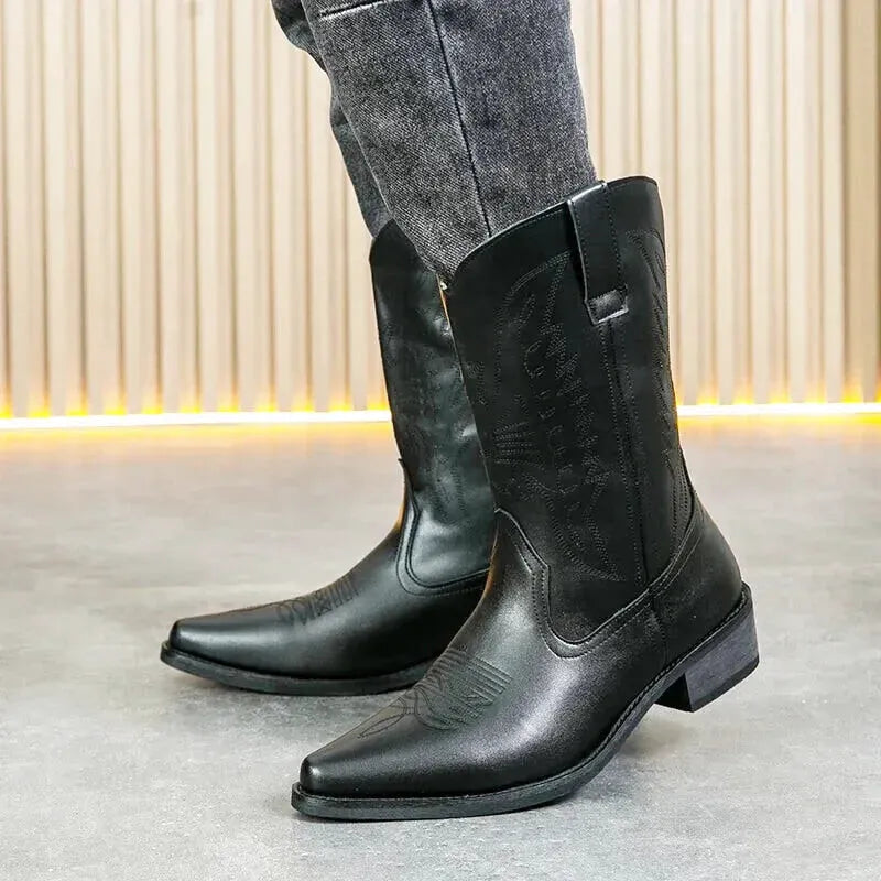 BUTCH Mens Cowboy Boots - Yehaw | Black - Yehaw 