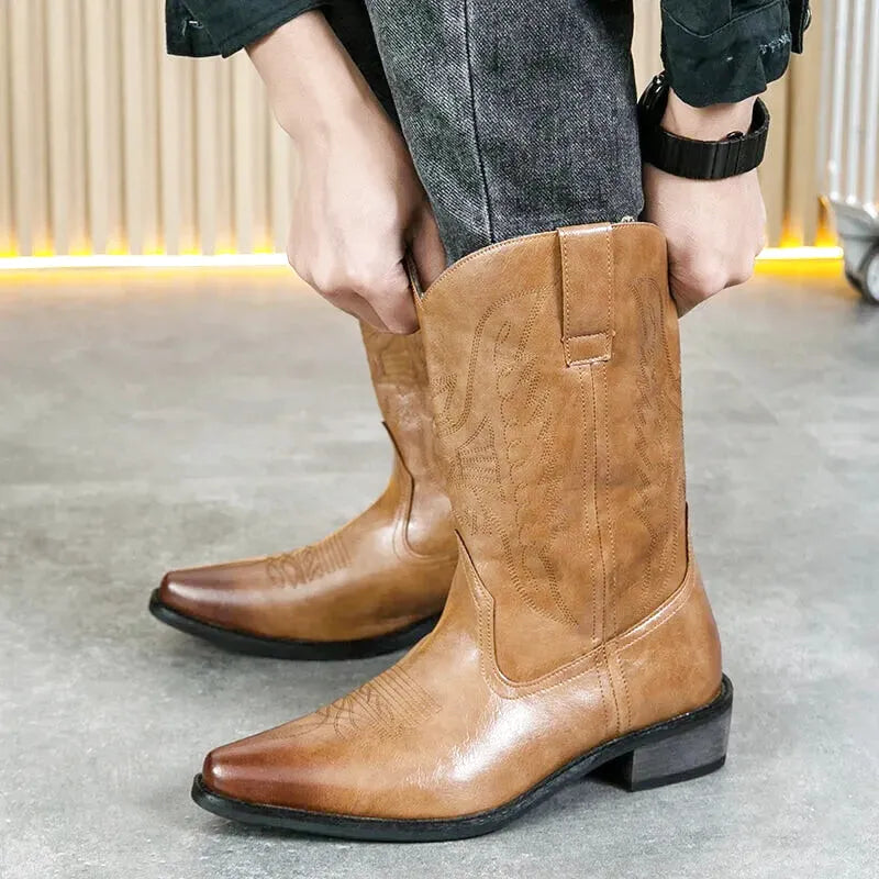 BUTCH Mens Cowboy Boots - Yehaw | Brown - Yehaw 