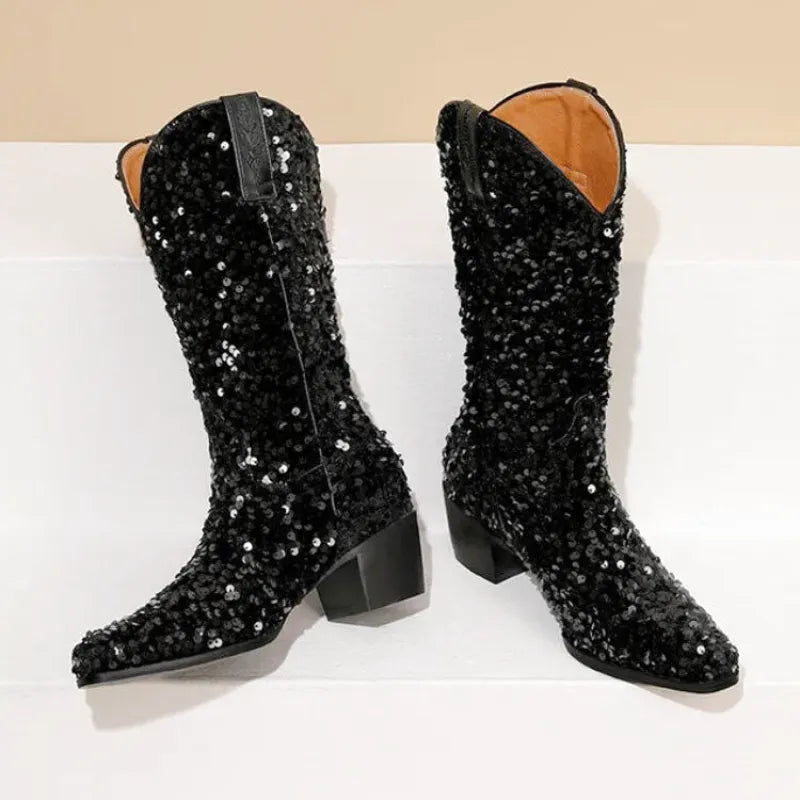 CALAMITY Cowgirl Boots - Yehaw | Black - Yehaw