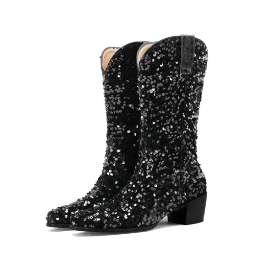 CALAMITY Cowgirl Boots - Yehaw | Black - Yehaw