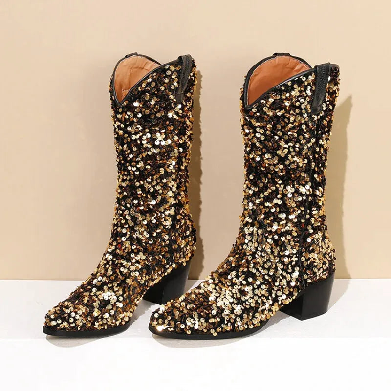 CALAMITY Cowgirl Boots - Yehaw | Gold - Yehaw