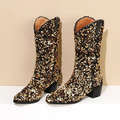 CALAMITY Cowgirl Boots - Yehaw | Gold - Yehaw
