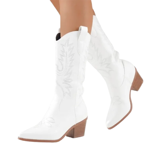CALLIE Cowgirl Boots - Resistant PU leather | Elegance & Stability - Yehaw